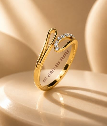 Infinity Wave Gold Ring - View 1