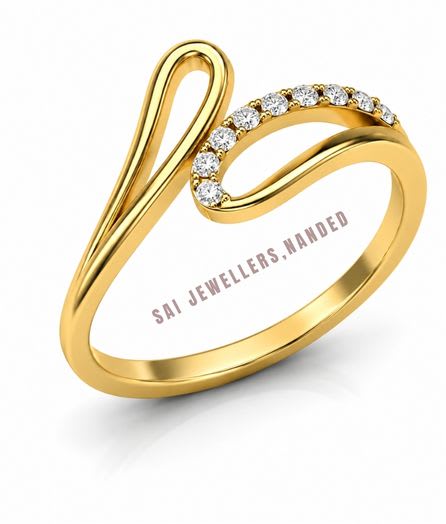 Infinity Wave Gold Ring view 2