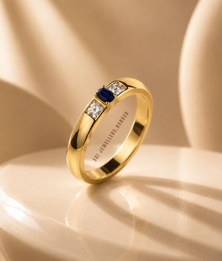 Three Stone Gold Ring - View 1