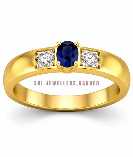 Three Stone Gold Ring view 2