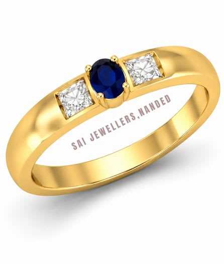 Three Stone Gold Ring view 3