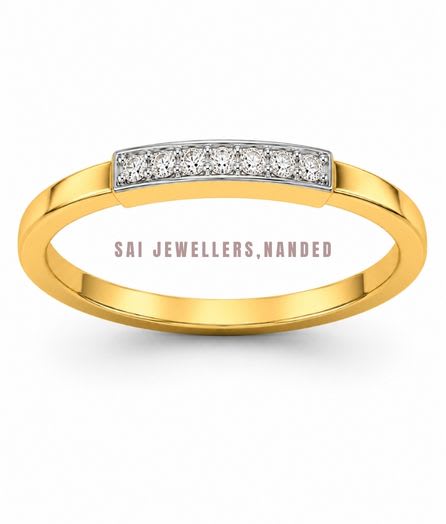 Curved Bar Gold Ring view 3