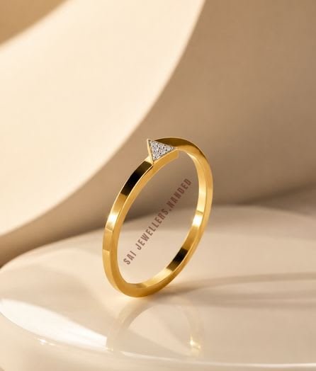 Triangle Gold Ring - View 1