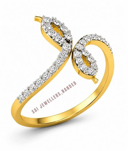 Double Infinity Gold Ring view 2