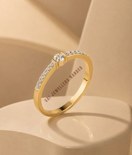 Classic Solitaire Gold Ring - View 1