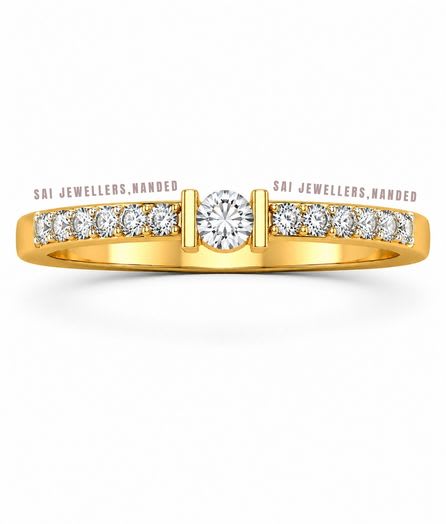 Classic Solitaire Gold Ring view 2