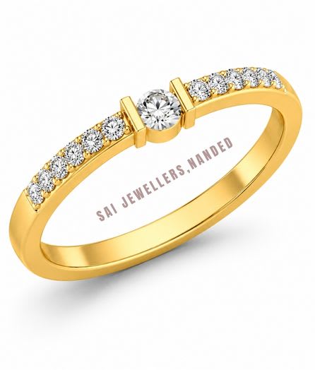 Classic Solitaire Gold Ring view 3