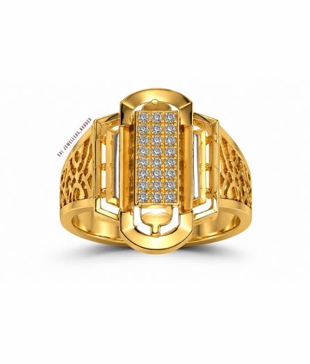 Royal Pillar Gold Ring view 2