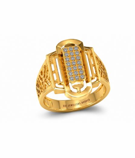Royal Pillar Gold Ring view 3