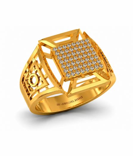 Regal Lattice Gold Ring view 3