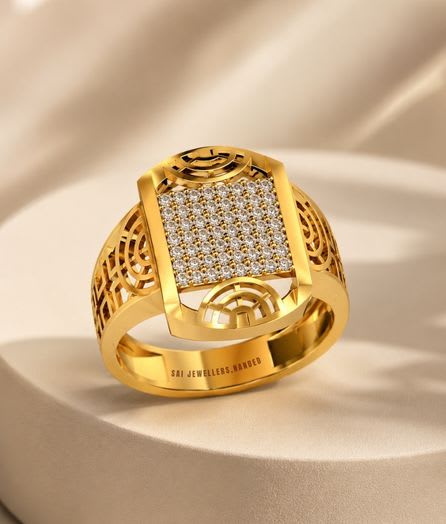 Majestic Lattice Gold Ring - View 1