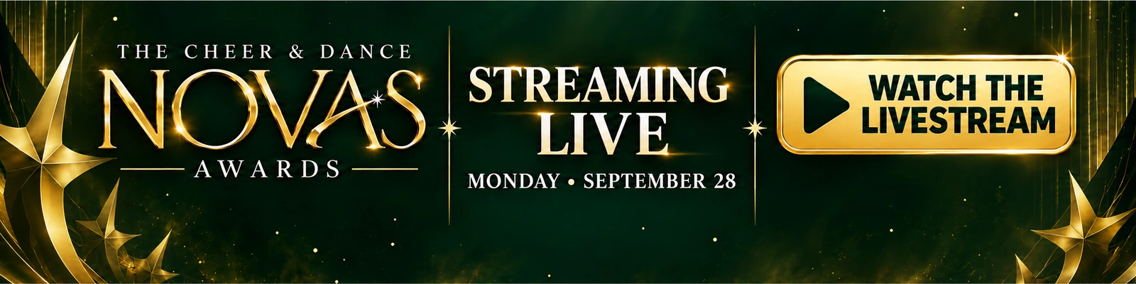 The Cheer and Dance Novas Awards — streaming live Monday, September 28. Watch the livestream.