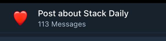 Members posting about Stack in our DMs