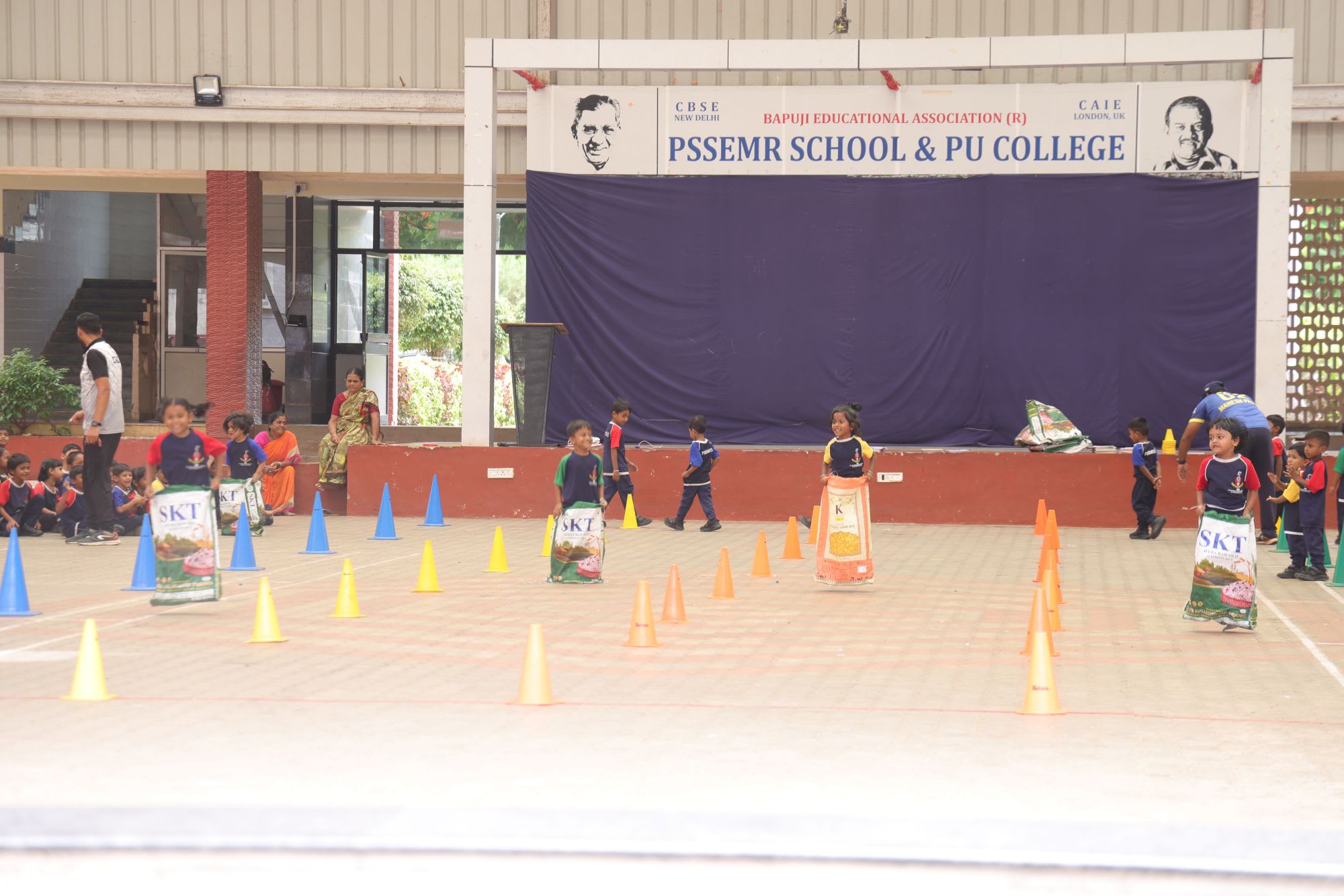 Inter-House Book Balancing and Sack Race Competitions for CBSE Nursery, LKG, and UKG