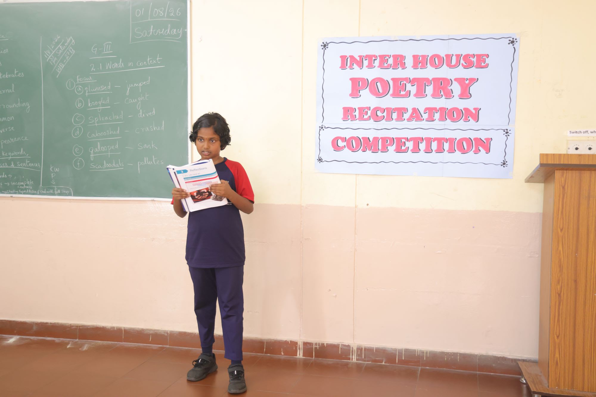 Inter-House Poetry Recitation Competition for CBSE students of Classes III–V