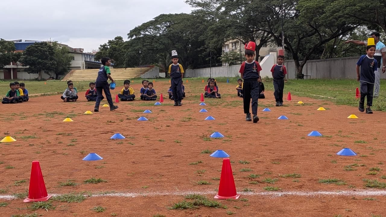 Inter-House Long Jump and Balancing Mug/Book Competition for CBSE Boys and Girls (Classes I–II)