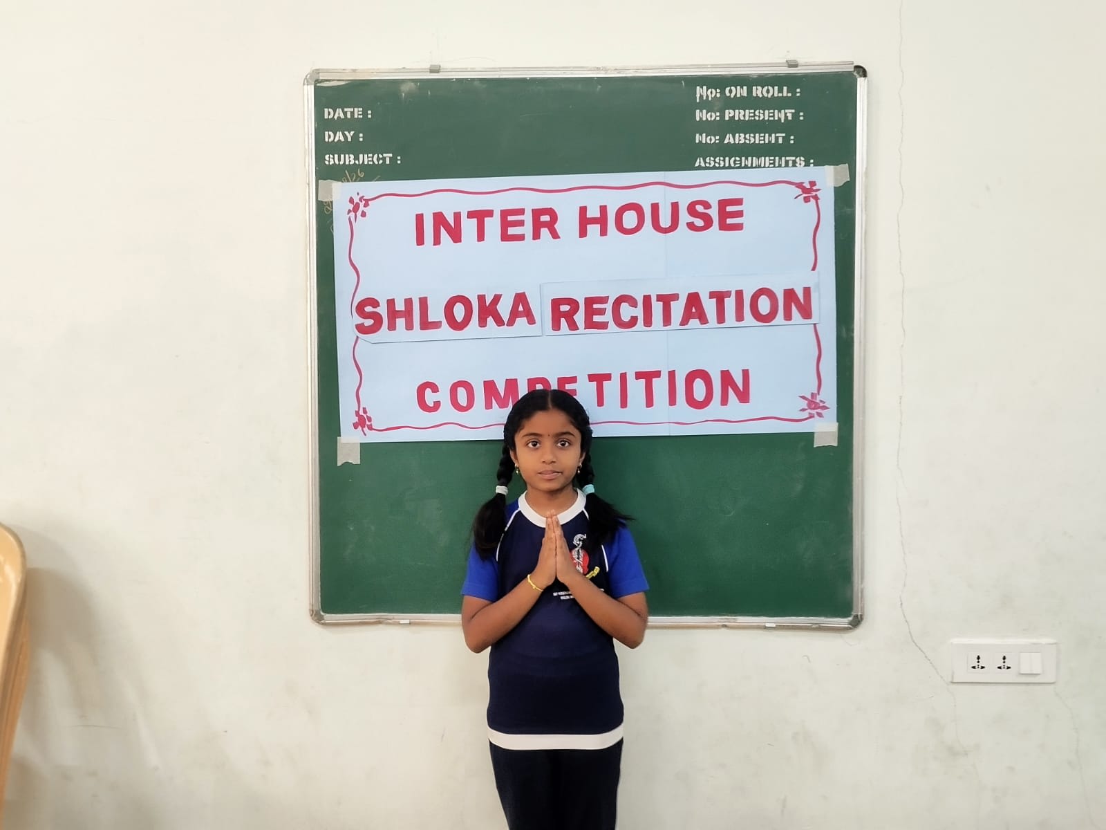 Inter-House Shloka Recitation Competition Classes III to V