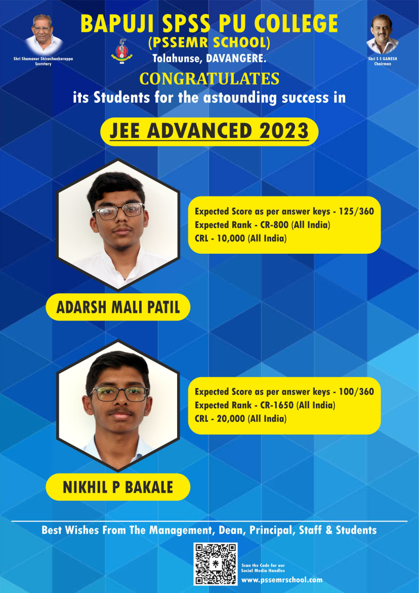 Our Past Result at Bapuji SPSS PU College
