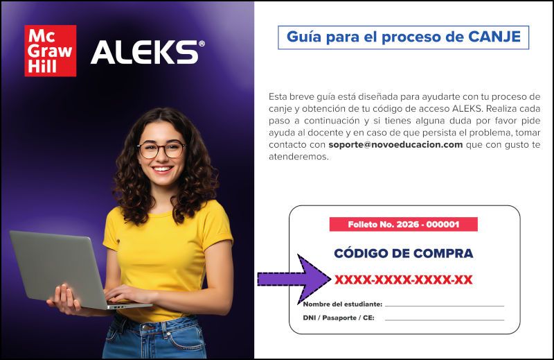 Ubicación del código de compra en el folleto