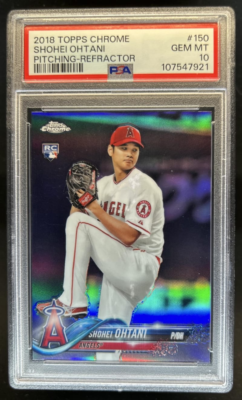 2018 Topps Chrome Refractor Shohei Ohtani #150 front