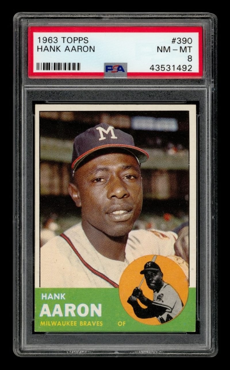 1963 Topps Hank Aaron #390 front