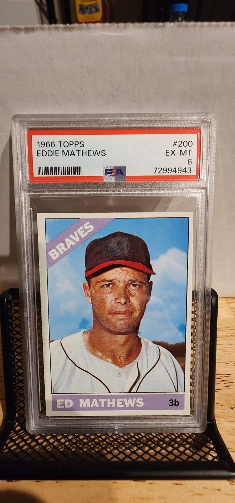 1966 Topps Eddie Mathews #200 front