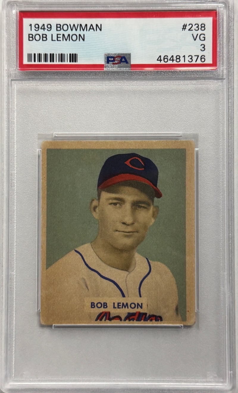 1949 Bowman Bob Lemon #238 front