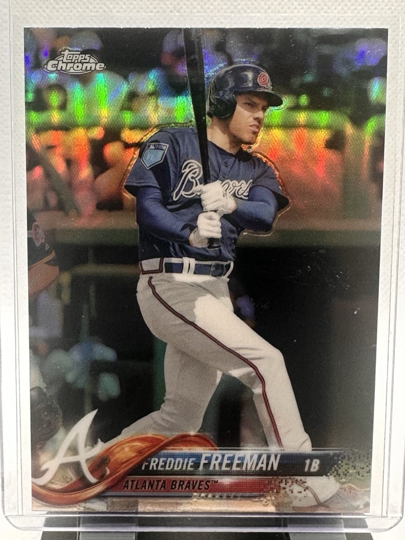 2018 Topps Chrome Refractor Freddie Freeman #23 front