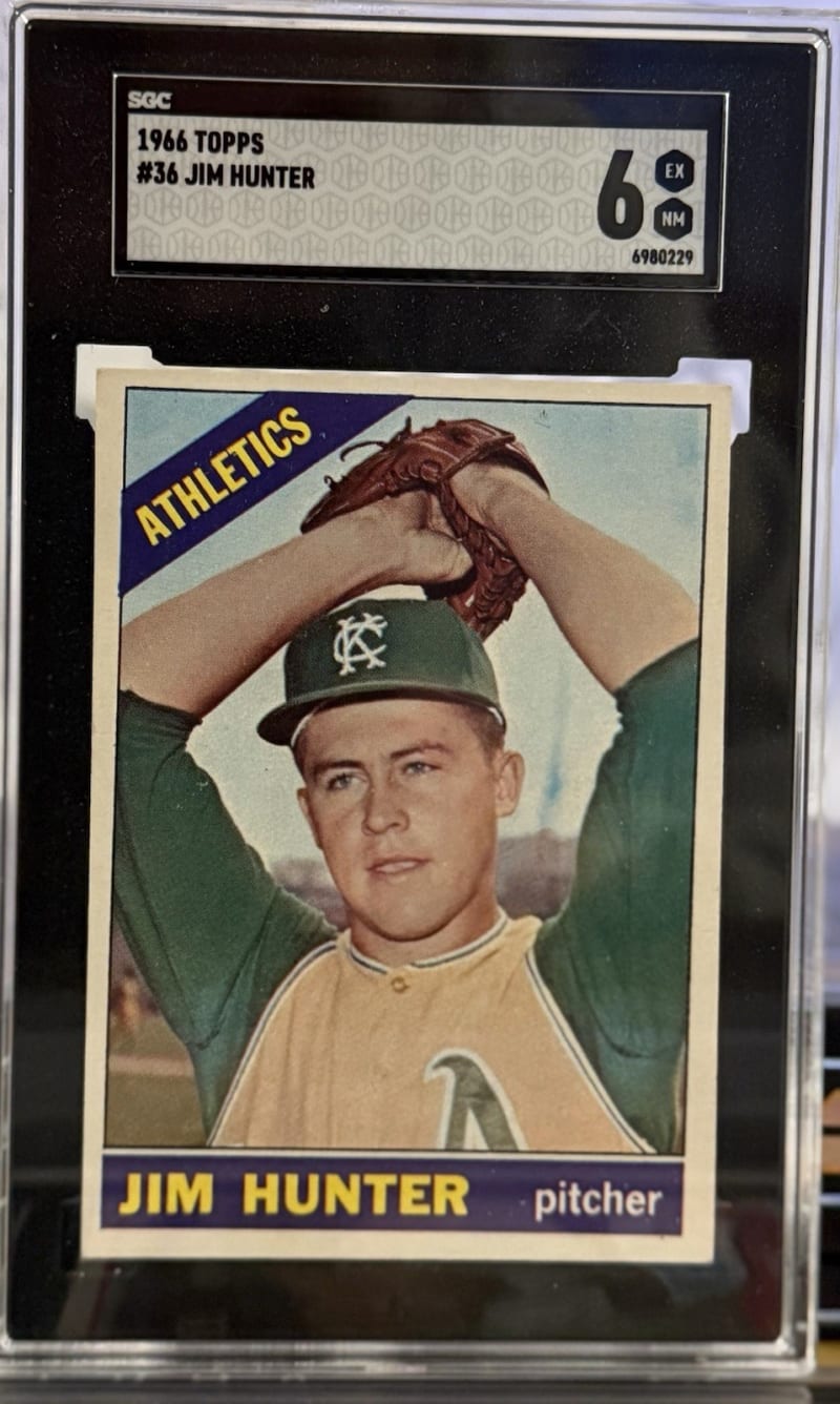 1966 Topps Catfish Hunter #36 front