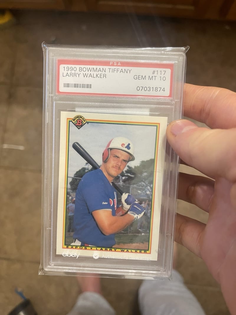 1990 Bowman Larry Walker #117 front