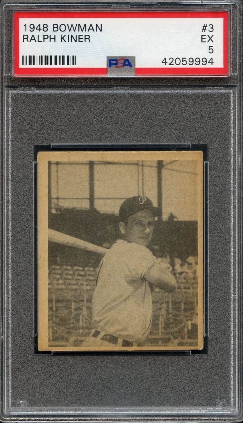 1948 Bowman Ralph Kiner #3 front