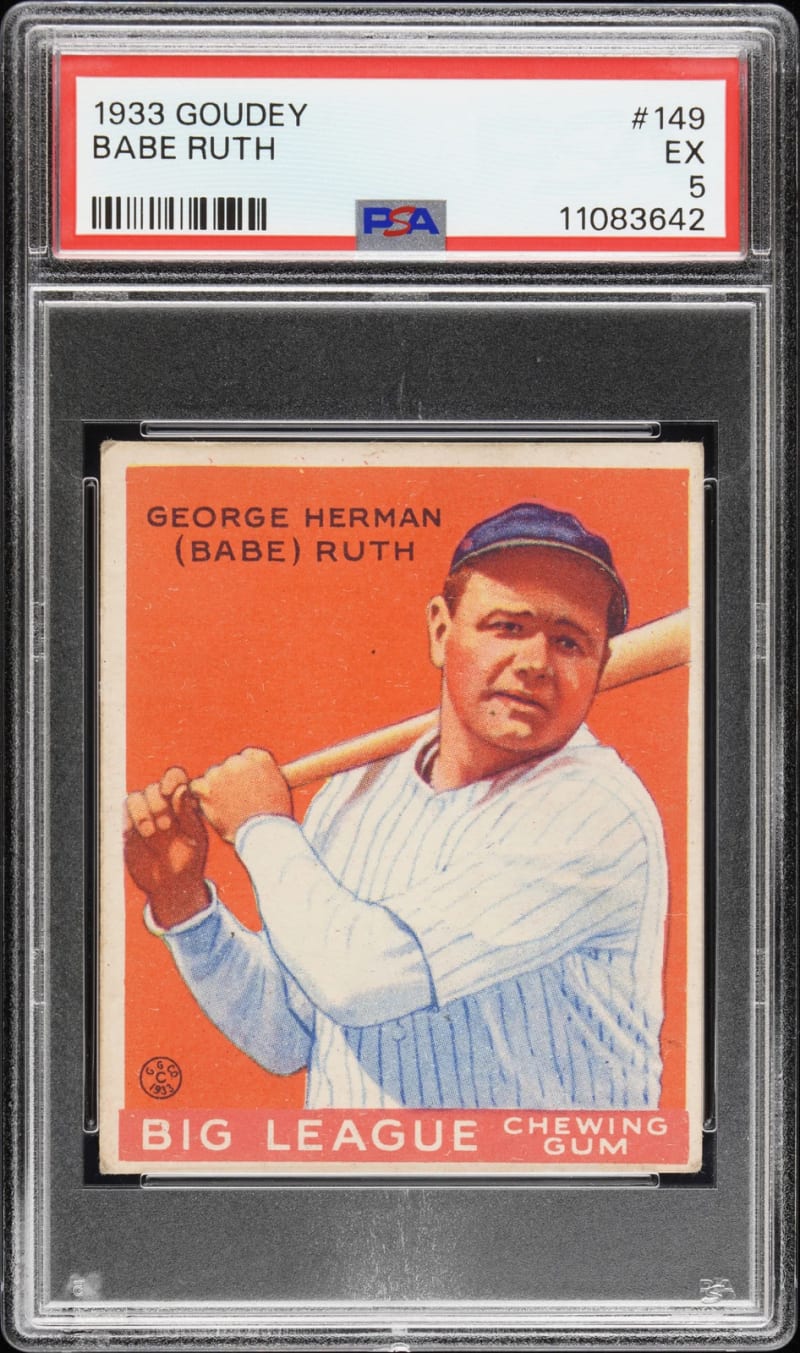 1933 Goudey Babe Ruth #149 front