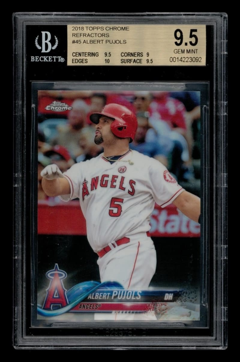 2018 Topps Chrome Refractor Albert Pujols #45 front
