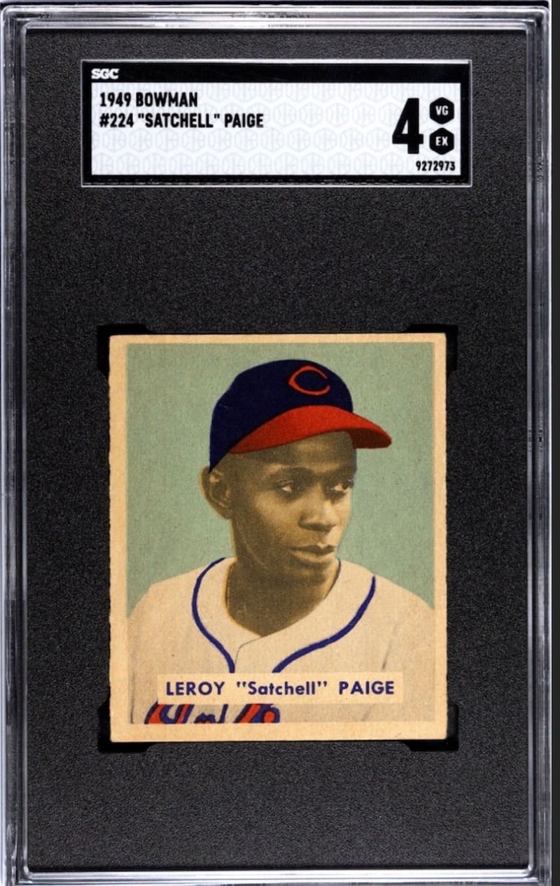 1949 Bowman Satchel Paige #224 front
