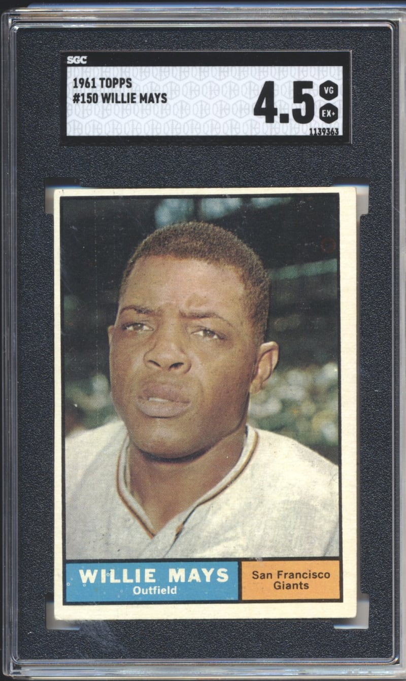 1961 Topps Willie Mays #150 front