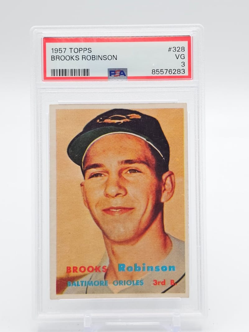 1957 Topps Brooks Robinson #328 front