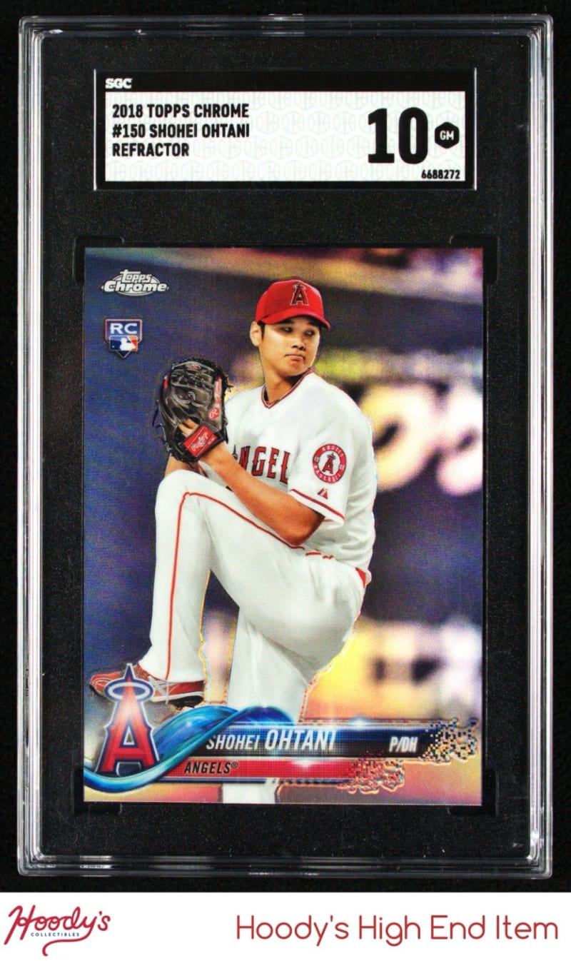 2018 Topps Chrome Refractor Shohei Ohtani #150 front