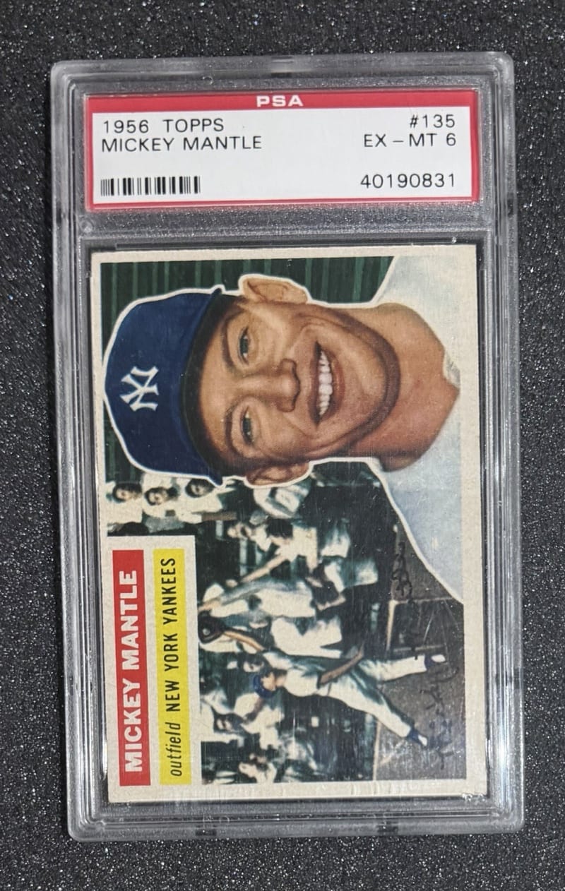 1956 Topps Mickey Mantle #135 front