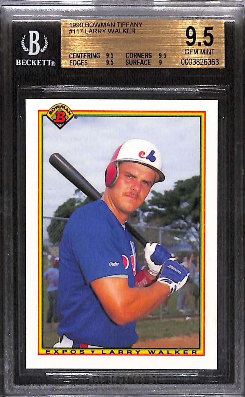 1990 Bowman Larry Walker #117 front