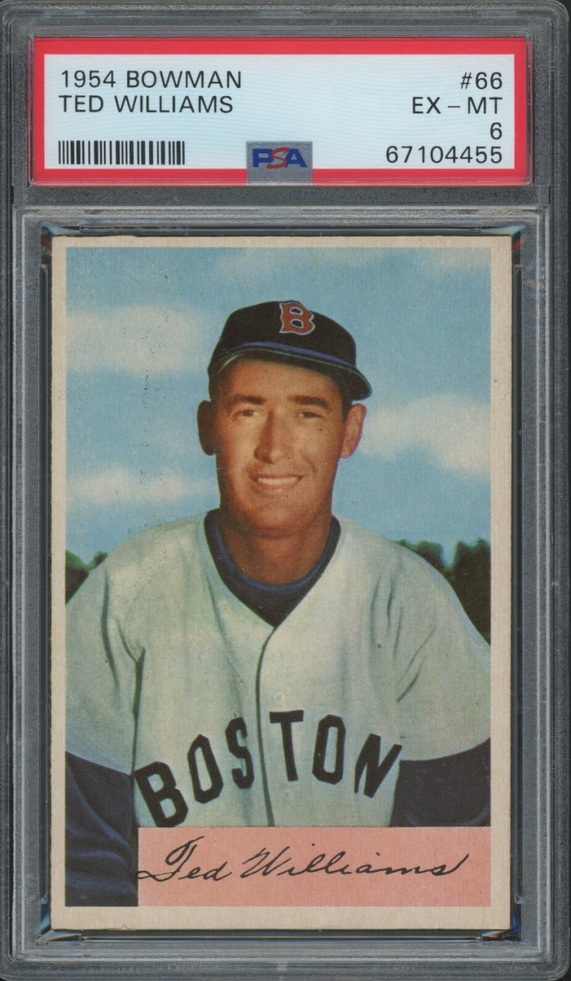 1954 Bowman Ted Williams #66 front