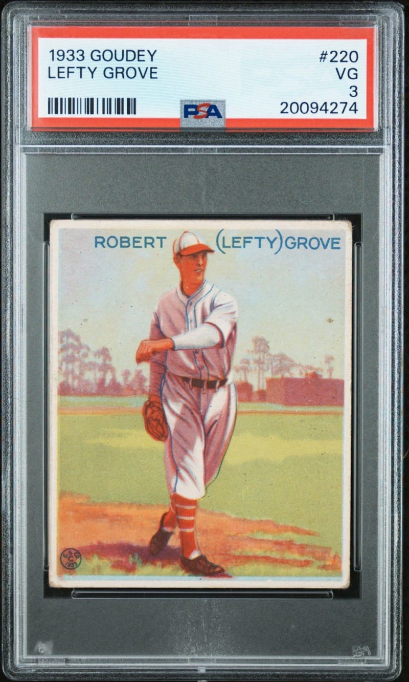 1933 Goudey Lefty Grove #220 front