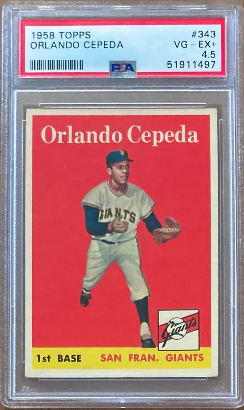1958 Topps Orlando Cepeda #343 front