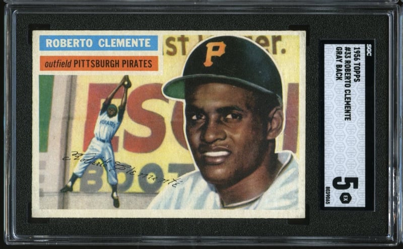 1956 Topps Roberto Clemente #33 front