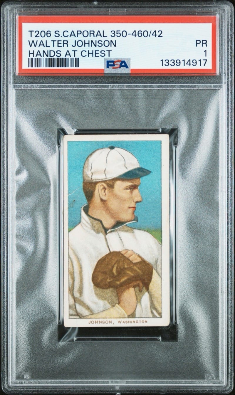 1909 T206 Walter Johnson front
