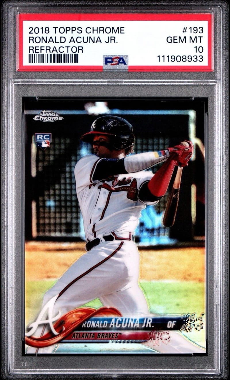 2018 Topps Chrome Refractor Ronald Acuña Jr. #193 front