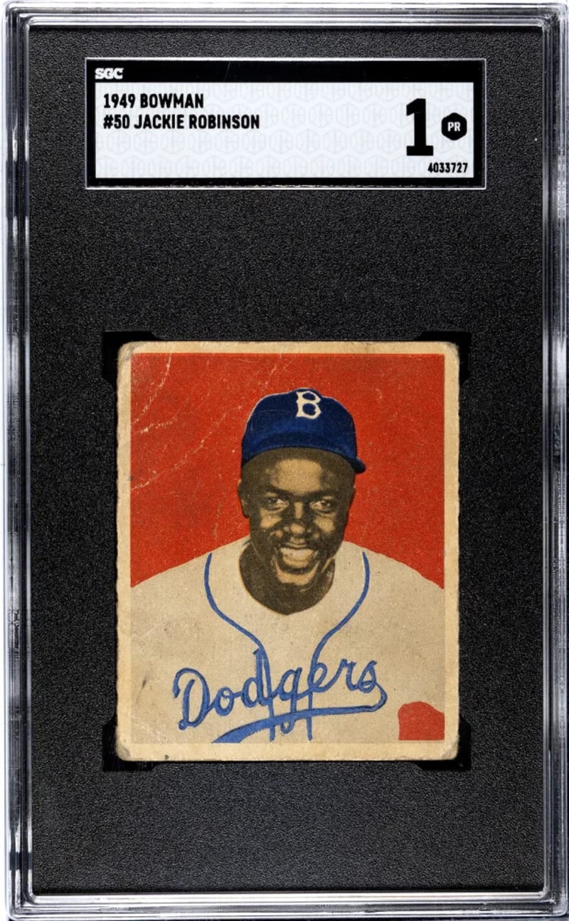 1949 Bowman Jackie Robinson #50 front