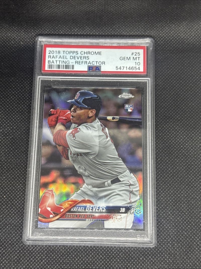 2018 Topps Chrome Refractor Rafael Devers #25 front