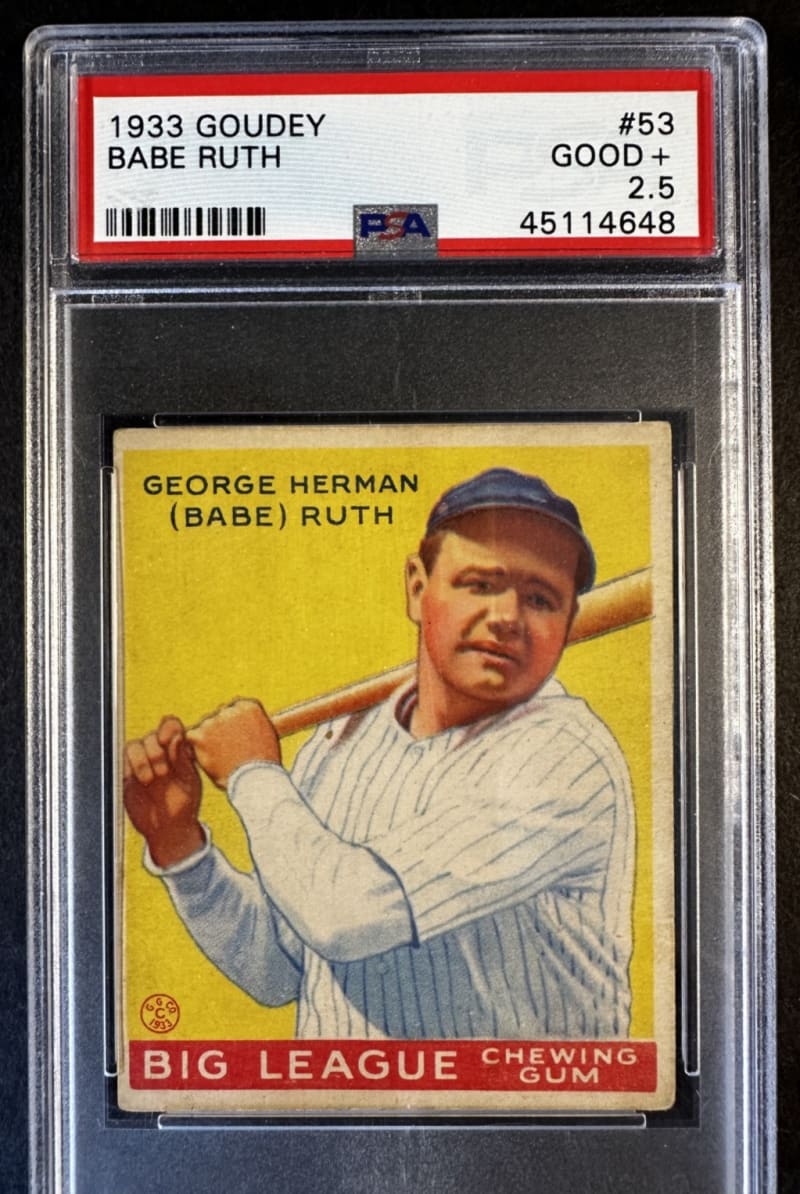 1933 Goudey Babe Ruth #144 front