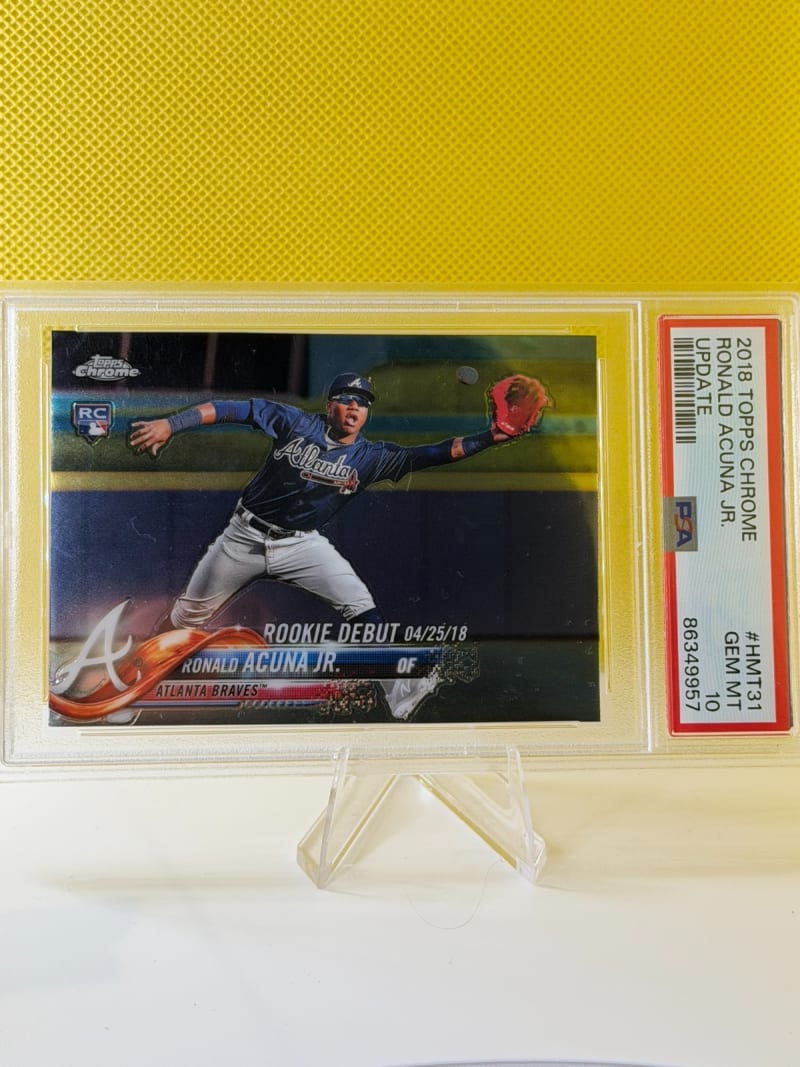 2018 Topps Chrome Update Ronald Acuña Jr. #HMT25 front