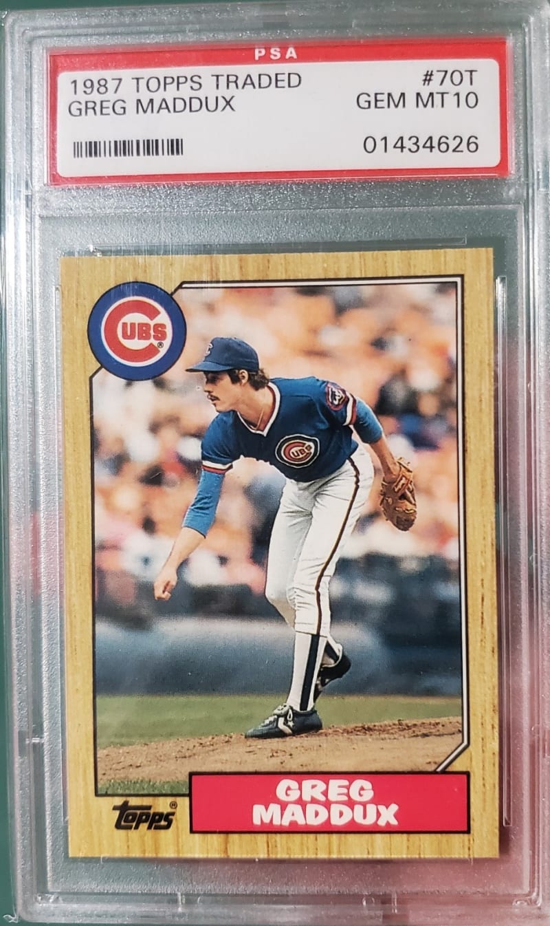 1987 Topps Traded Greg Maddux #70T front